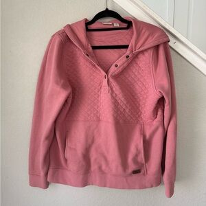 L.L Bean Quilted Pink Pullover Hoodie - Women’s